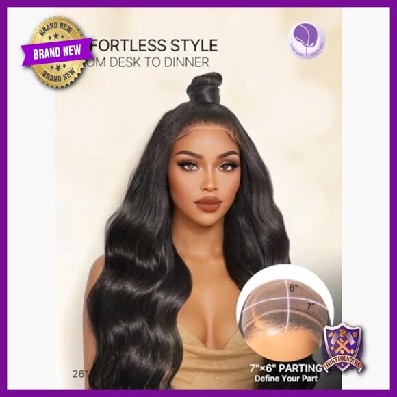 Human Hair Glueless Wig 16in HD Lace Yaki Texture Loose Wave 200% Density main image 2